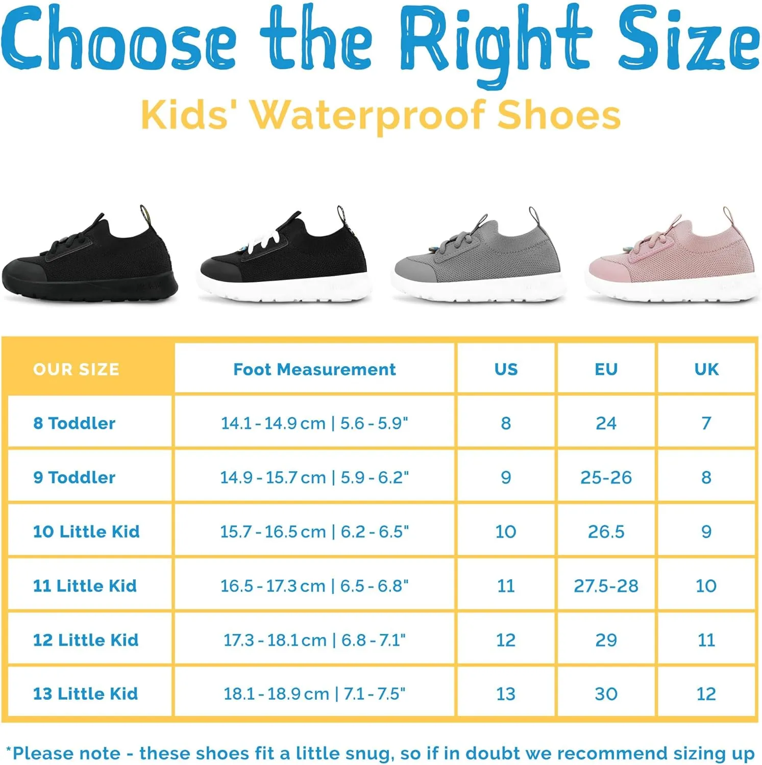 JAN & JUL Waterproof Shoes for Kids, Toddleers' Breathable Sneakers