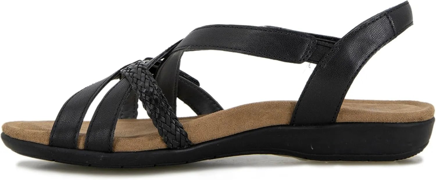 JBU Brooke Vegan Women's Comfort Casual Adjustable Ankle Strap Classic Flat Sandals