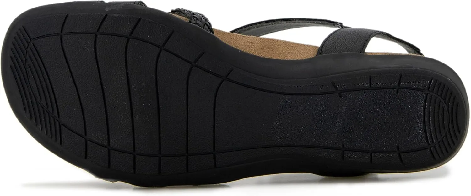 JBU Brooke Vegan Women's Comfort Casual Adjustable Ankle Strap Classic Flat Sandals