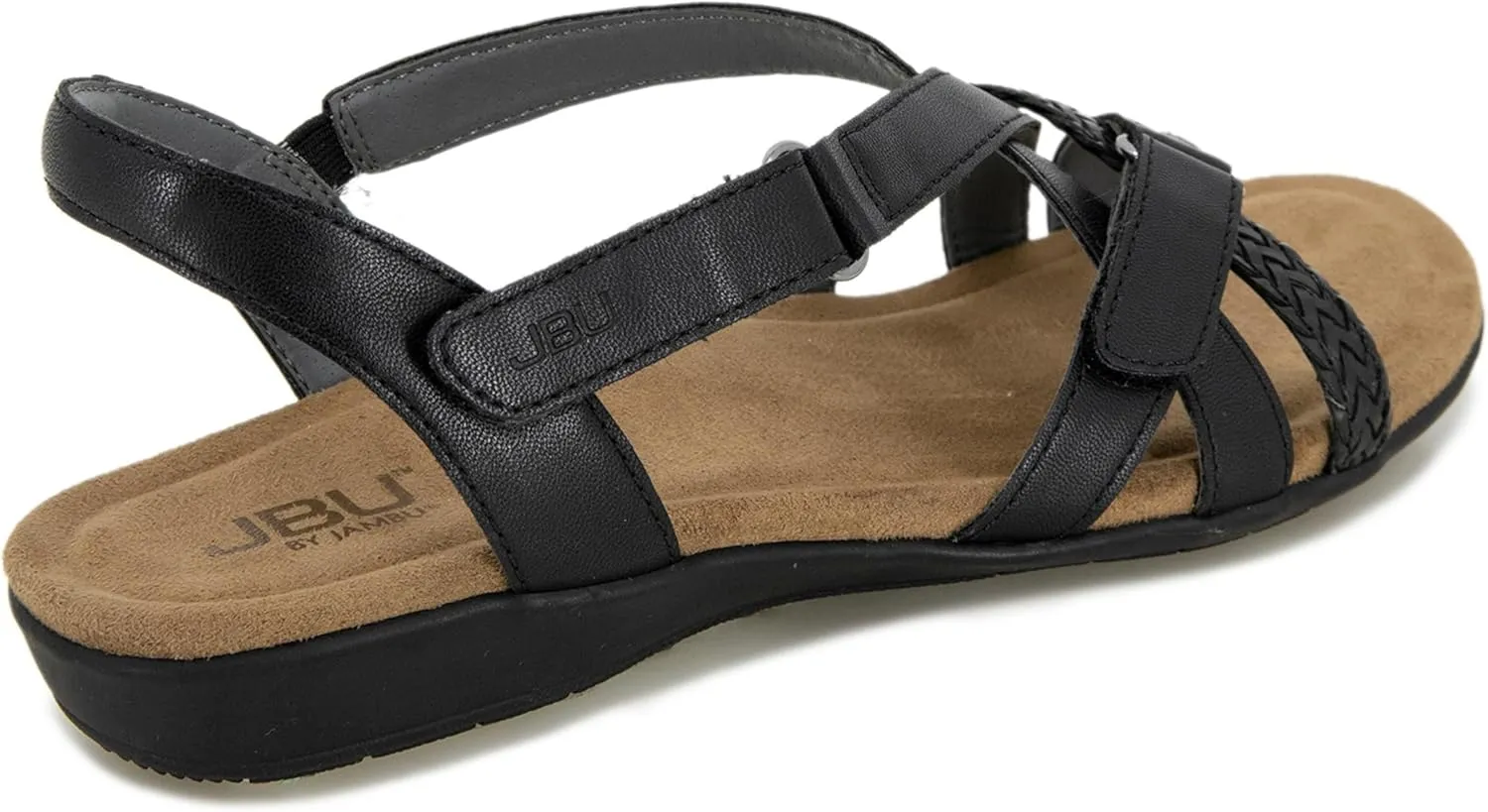 JBU Brooke Vegan Women's Comfort Casual Adjustable Ankle Strap Classic Flat Sandals