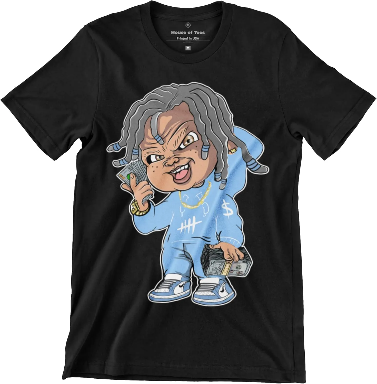 Jordan 1 Carolinaa Blue Killa Cash Doll Carolinaa Blue Shirt, Jordan 1 Carolinaa Blue Matching for Sneaker Jordan 1