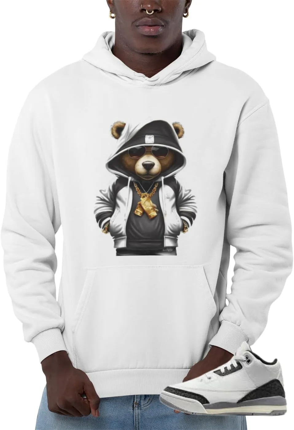 Jordan 3 Retro Cement Grey Men's Hoodie To Match Sneakers
