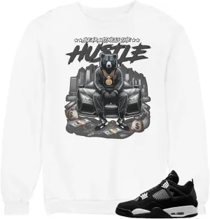 Jordan 4 White Thunder Men's T Sweatshirt To Match Sneakers