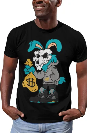 Jordan Retro 5 Aqua T Shirt to Match Jordan 5s, Men's Tee to Match J5 Aqua Sneakers