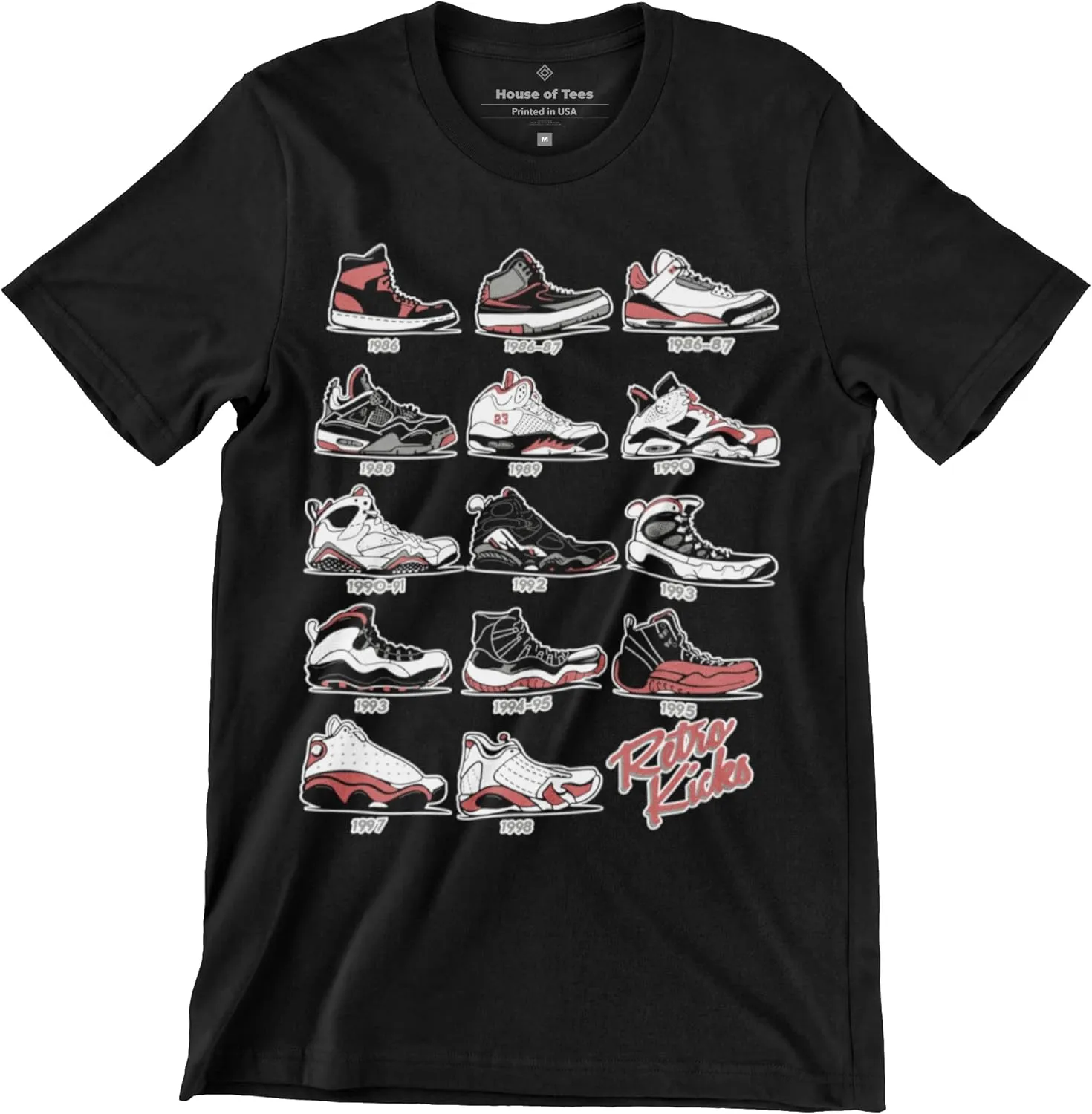 Jordan Retro Sneakers University Blue Image T Shirt to Match, Tee to Match Jordans 1 2 3 4 5 6 11 12 13