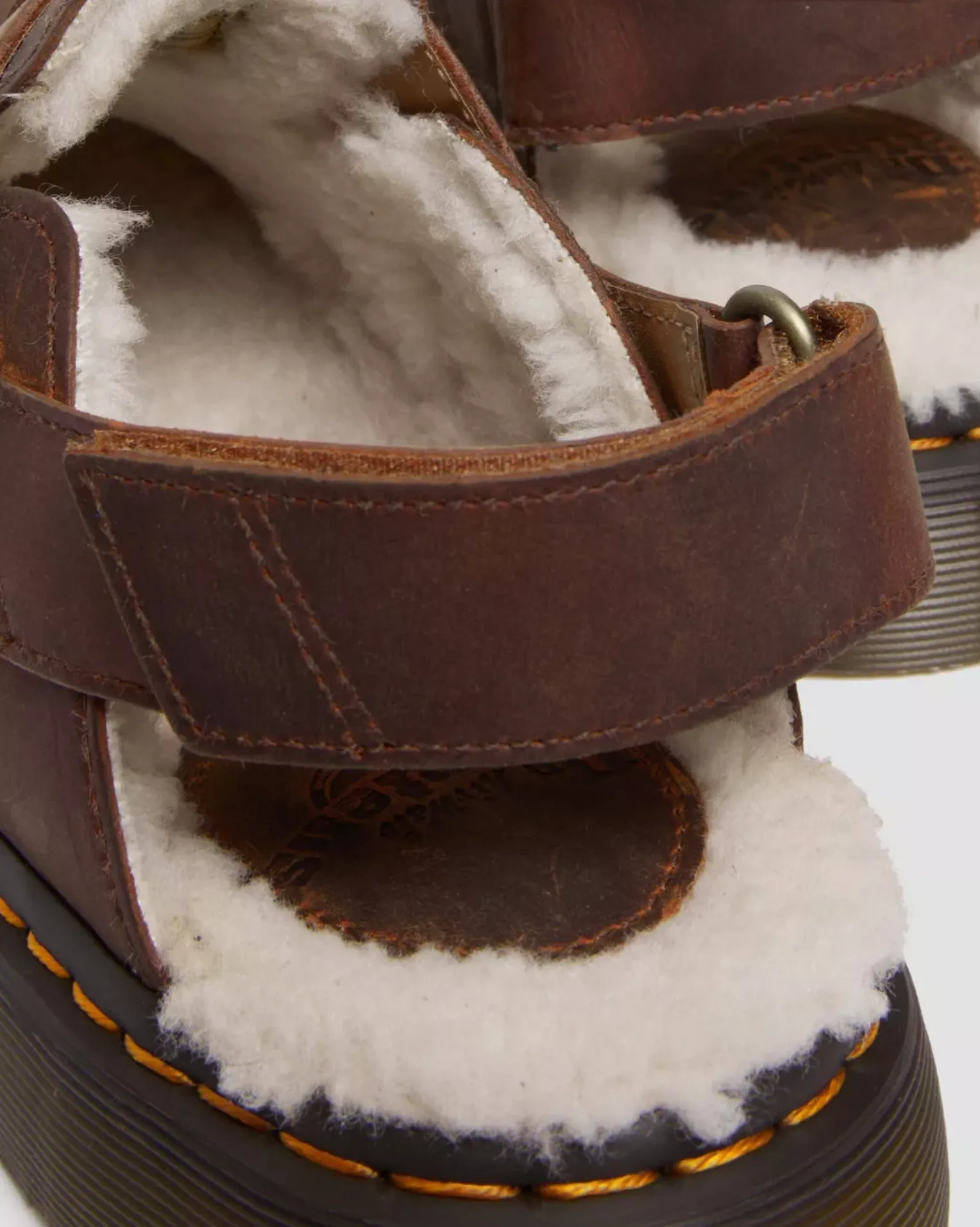 JORGE II FAUX FUR LINED MULES WARM TAN