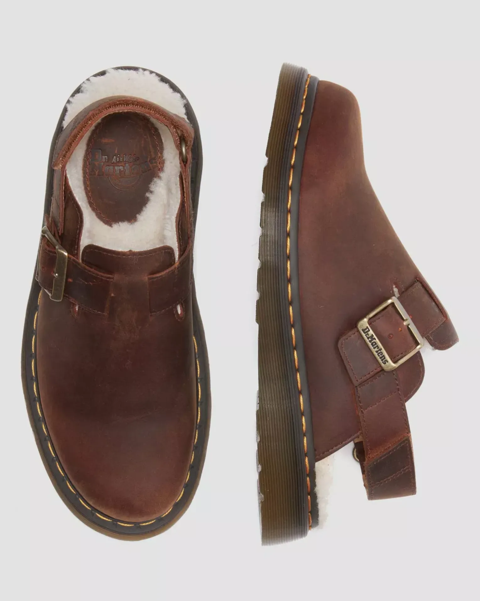JORGE II FAUX FUR LINED MULES WARM TAN