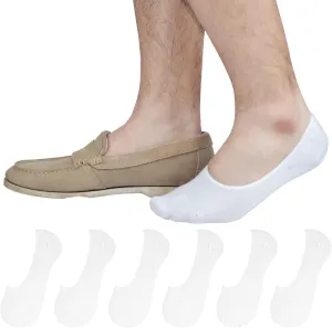 JORMATT Mens Truly No Show Socks With Non Slip Grips,Women Cotton Low Cut Socks for Loafer Sneakers Boat Shoes