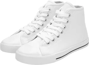 JOSINY Women's Canvas Shoes High Top Fashion Colorful Sneaker Lace up Classic Casual Walking Shoes