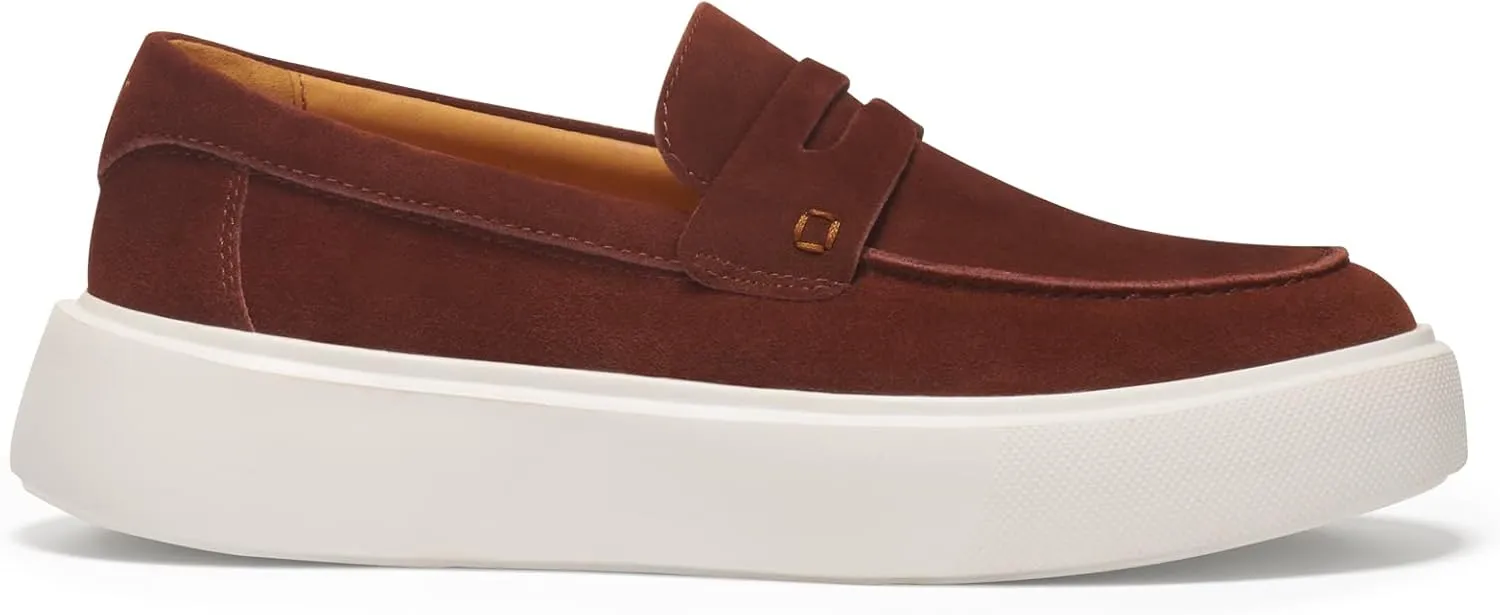 Journey West Suede Tassel Loafer for Women Slip-on Belgian Penny Loafers Shoes for Women in Many Colors