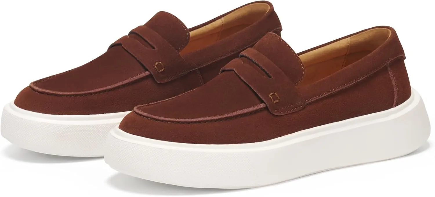 Journey West Suede Tassel Loafer for Women Slip-on Belgian Penny Loafers Shoes for Women in Many Colors