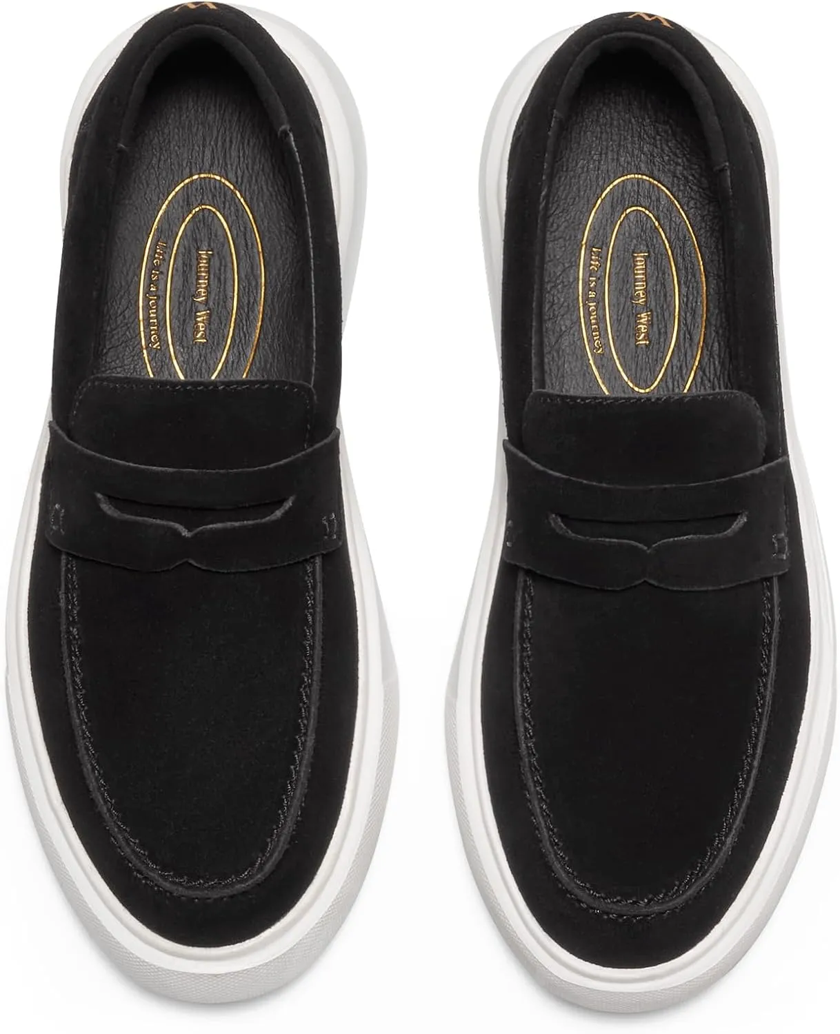 Journey West Suede Tassel Loafer for Women Slip-on Belgian Penny Loafers Shoes for Women in Many Colors