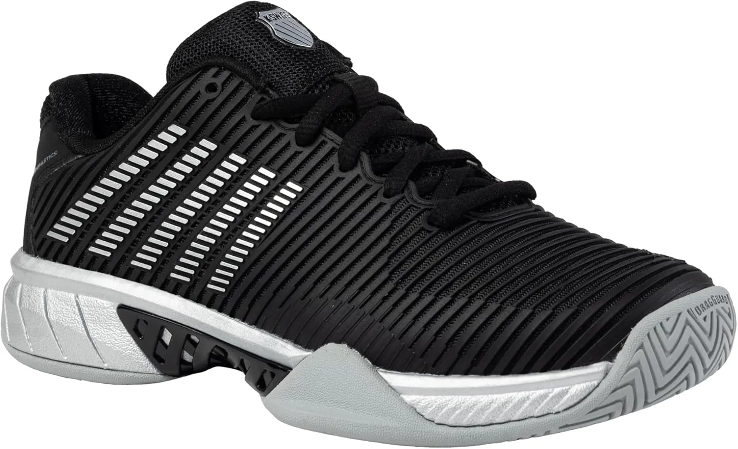 K-Swiss/Master Athletics Women's Hypercourt Express 2 Tennis Shoe (Black/Silver)
