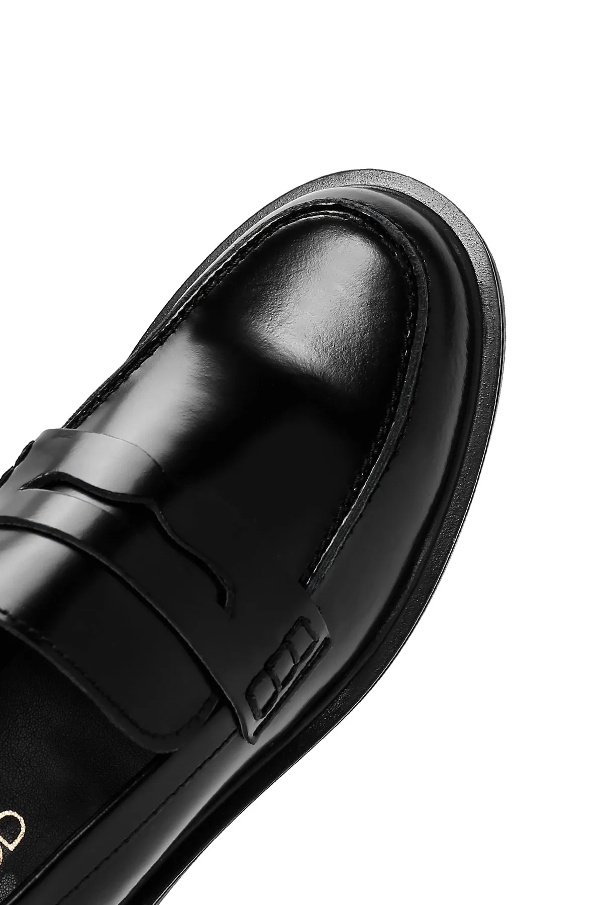 Kadın Siyah Deri Klasik Loafer