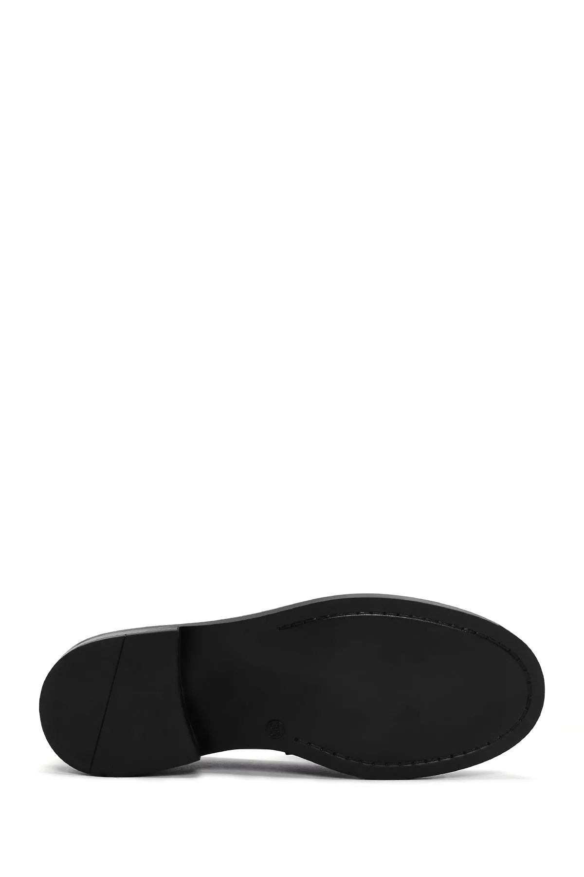 Kadın Siyah Deri Klasik Loafer