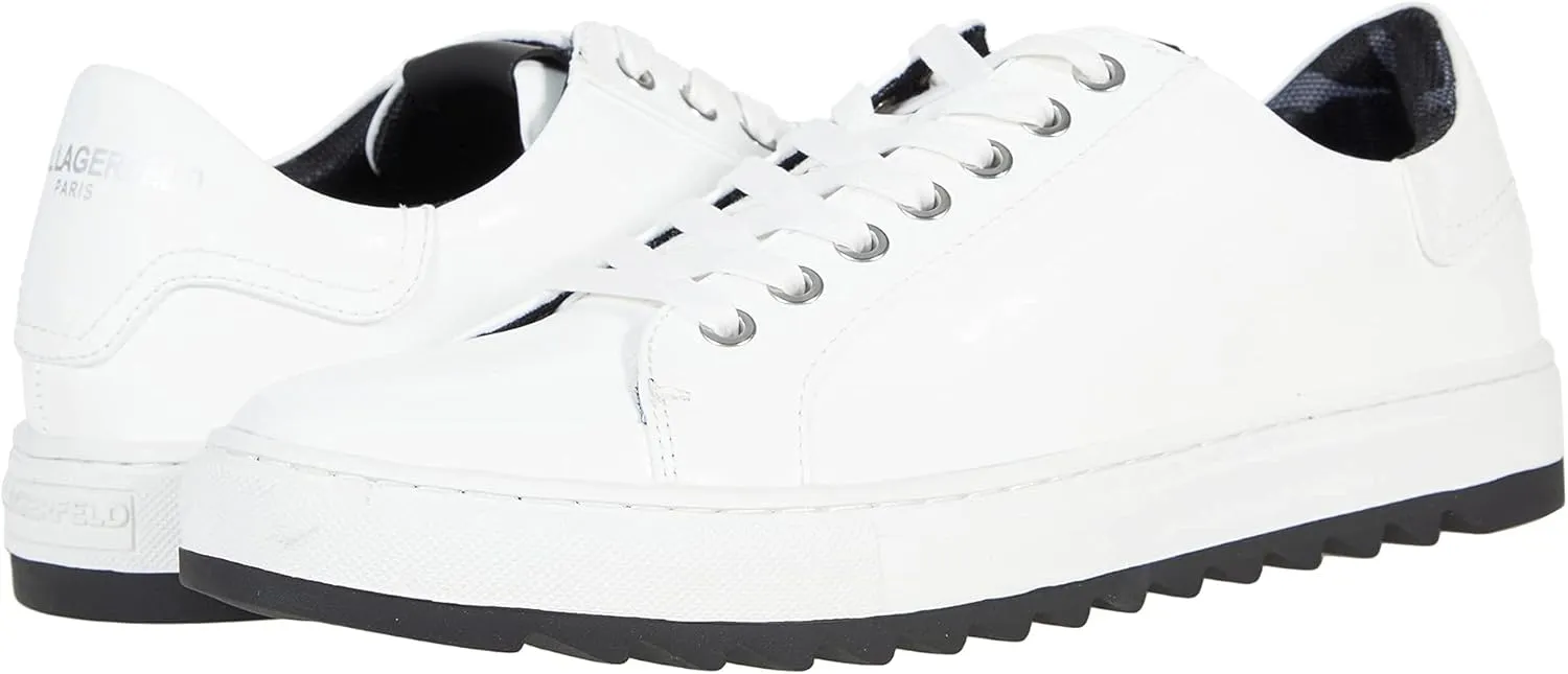 Karl Lagerfeld Paris Men's Recycled Leather Low Top Sneaker