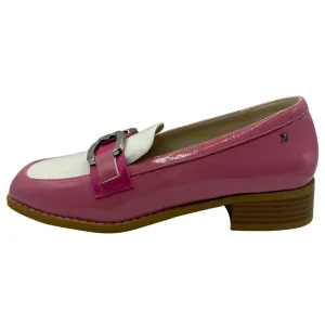 Kate Appleby Pink & Cream Patent Loafers