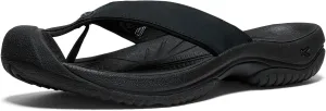 KEEN Men's Waimea H2 Toe Protecting Flip-Flops, Black/Black, 8