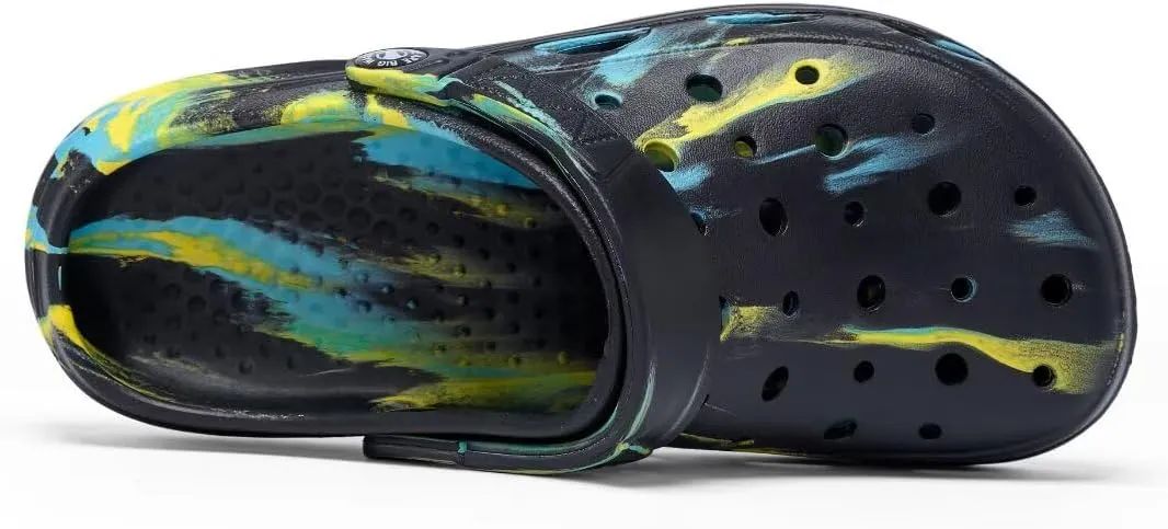 Kids Boys&Girls Black Camouflage Clogs Children's Beach Shoes Classic Marbled Tie Dye Clog Little Kid