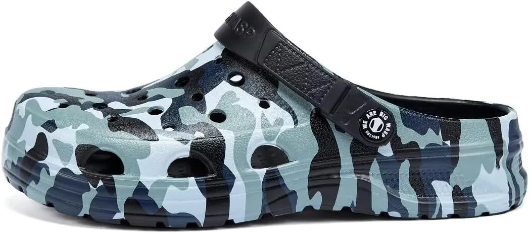 Kids Boys&Girls Black Camouflage Clogs Children's Beach Shoes Classic Marbled Tie Dye Clog Little Kid