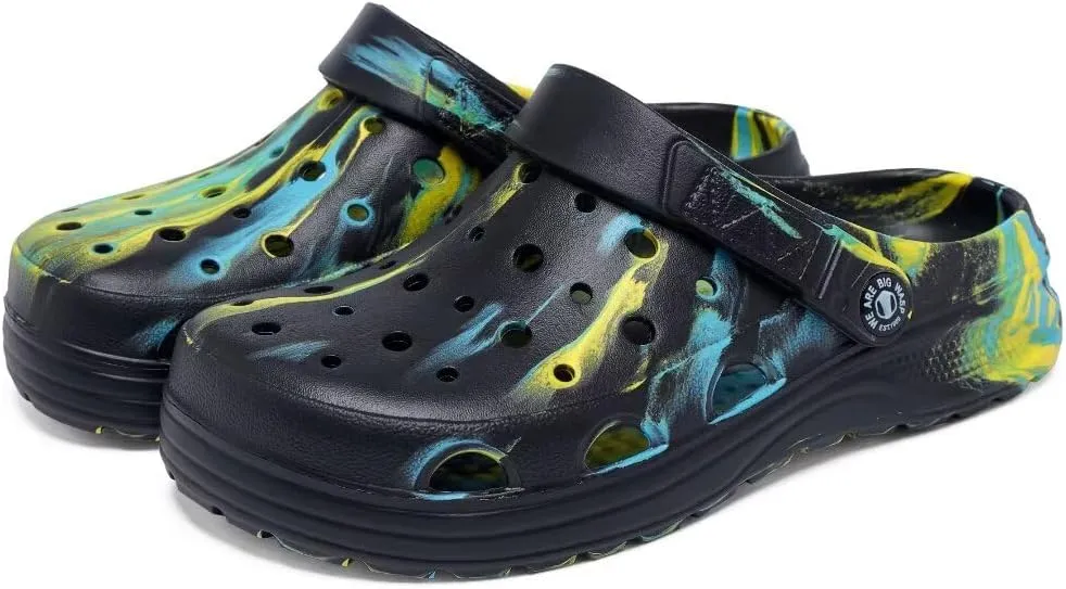 Kids Boys&Girls Black Camouflage Clogs Children's Beach Shoes Classic Marbled Tie Dye Clog Little Kid