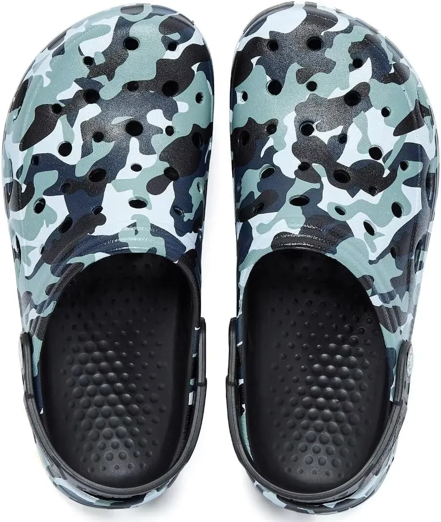 Kids Boys&Girls Black Camouflage Clogs Children's Beach Shoes Classic Marbled Tie Dye Clog Little Kid