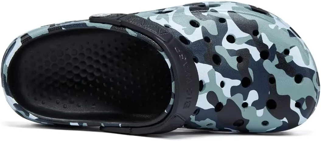 Kids Boys&Girls Black Camouflage Clogs Children's Beach Shoes Classic Marbled Tie Dye Clog Little Kid