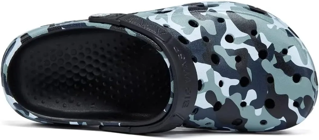 Kids Boys&Girls Black Camouflage Clogs Children's Beach Shoes Classic Marbled Tie Dye Clog Little Kid
