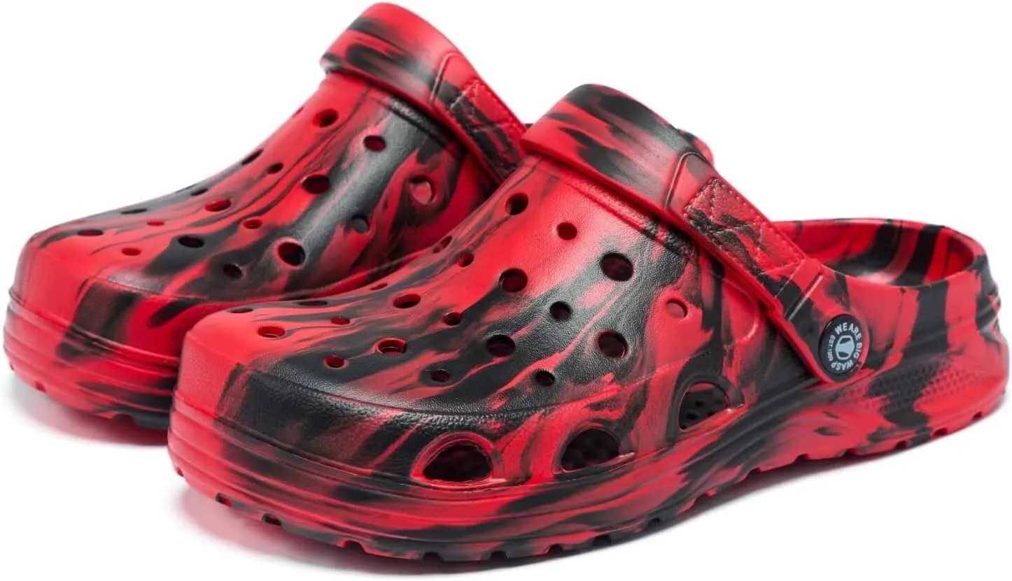 Kids Boys&Girls Black Camouflage Clogs Children's Beach Shoes Classic Marbled Tie Dye Clog Little Kid