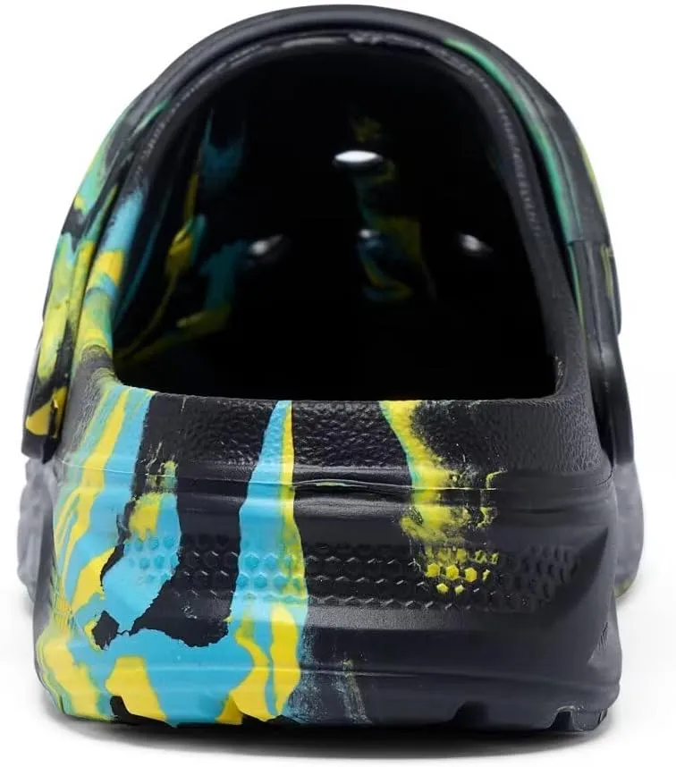 Kids Boys&Girls Black Camouflage Clogs Children's Beach Shoes Classic Marbled Tie Dye Clog Little Kid