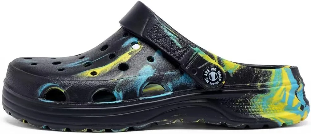 Kids Boys&Girls Black Camouflage Clogs Children's Beach Shoes Classic Marbled Tie Dye Clog Little Kid