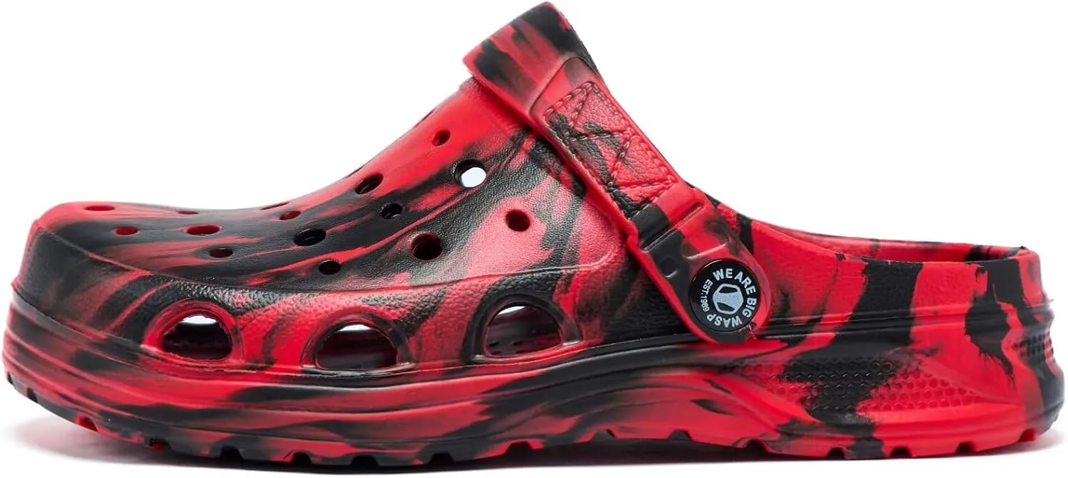 Kids Boys&Girls Black Camouflage Clogs Children's Beach Shoes Classic Marbled Tie Dye Clog Little Kid