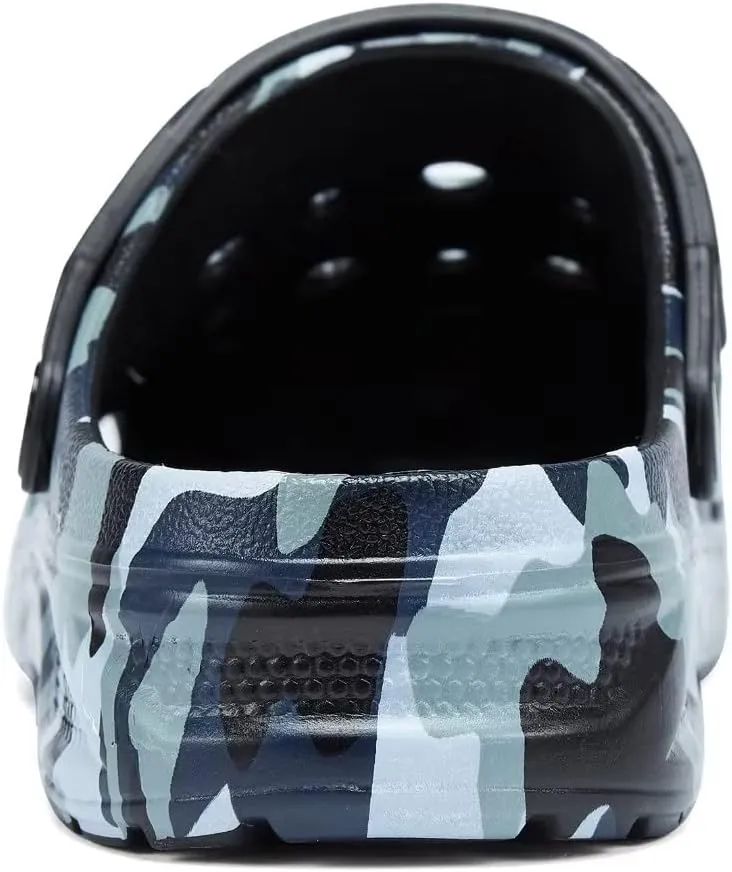 Kids Boys&Girls Black Camouflage Clogs Children's Beach Shoes Classic Marbled Tie Dye Clog Little Kid