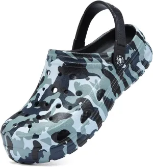 Kids Boys&Girls Black Camouflage Clogs Children's Beach Shoes Classic Marbled Tie Dye Clog Little Kid