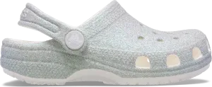 KIDS CLASSIC IRIDESCENT GLITTER CLOG - White