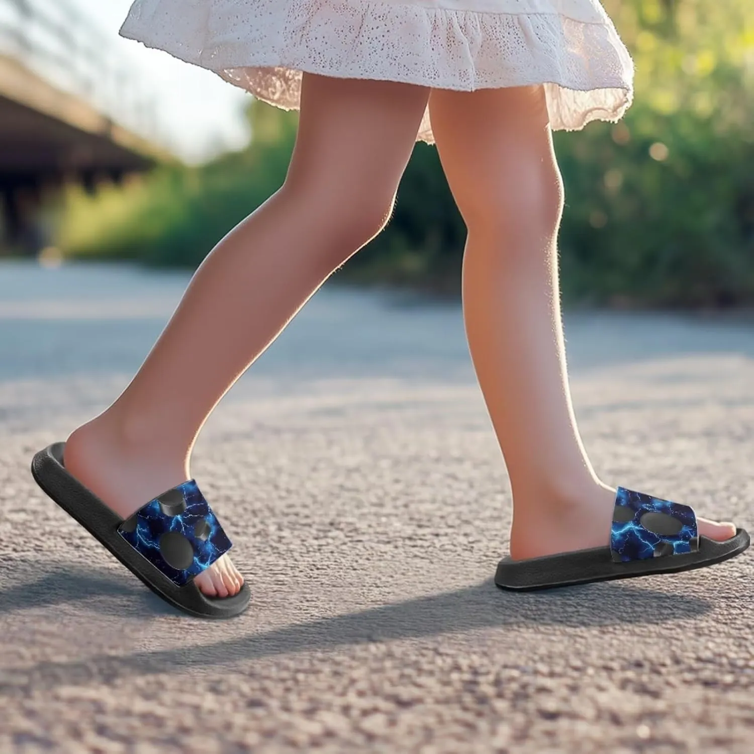 Kids Sandals Boys Quick Drying Bathroom Shower Sandal Summer Beach Pool Slippers with Non-Slip Sole