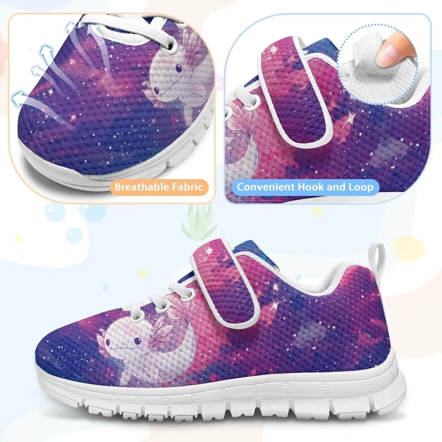 Kids Sneakers for Boys Girls Single Buckle Running Tennis Shoes Breathable Lightweight Sport Athletic Shoe for Little Kids Size 11-15 White Sole