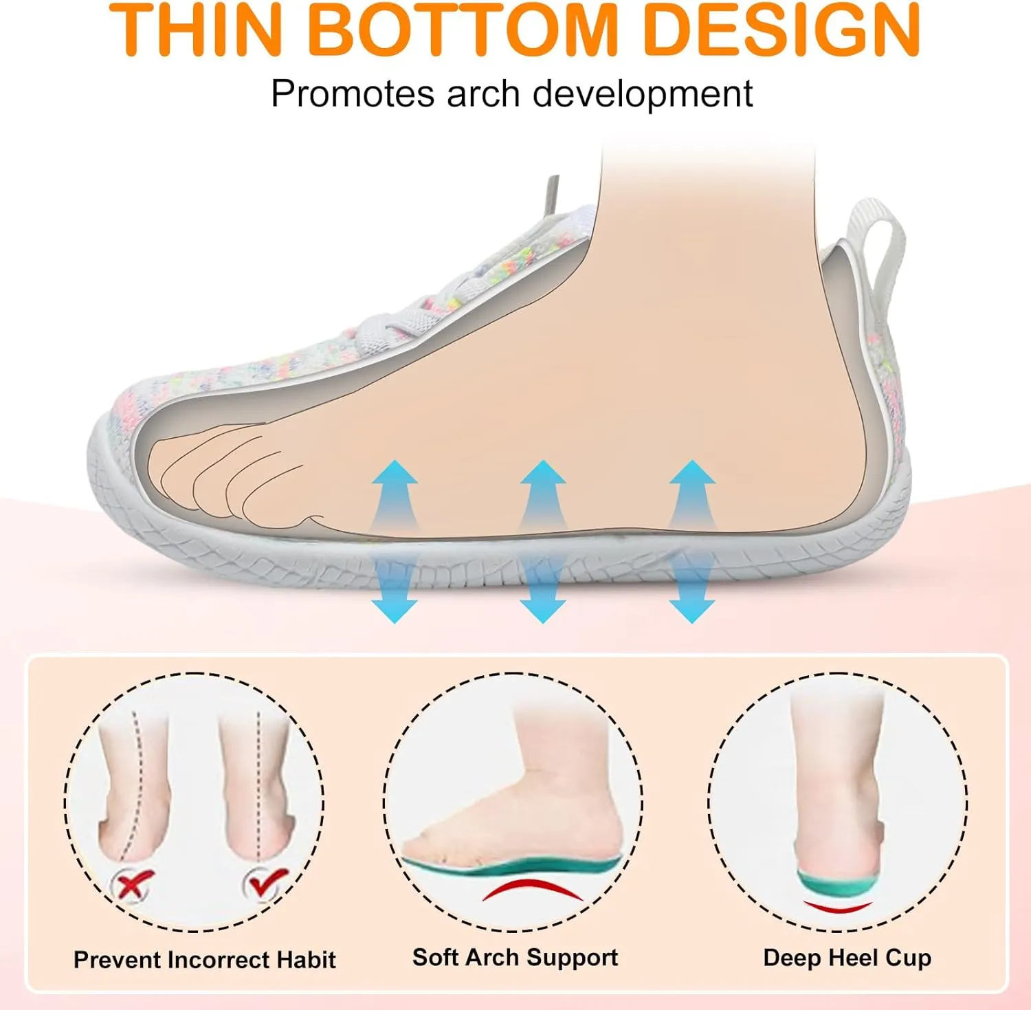 L-RUN Toddler Boys Girls Tennis Shoes Breathable Comfortable Barefoot Wide Summer School Walking Sneakers Baby First Walking Shoes