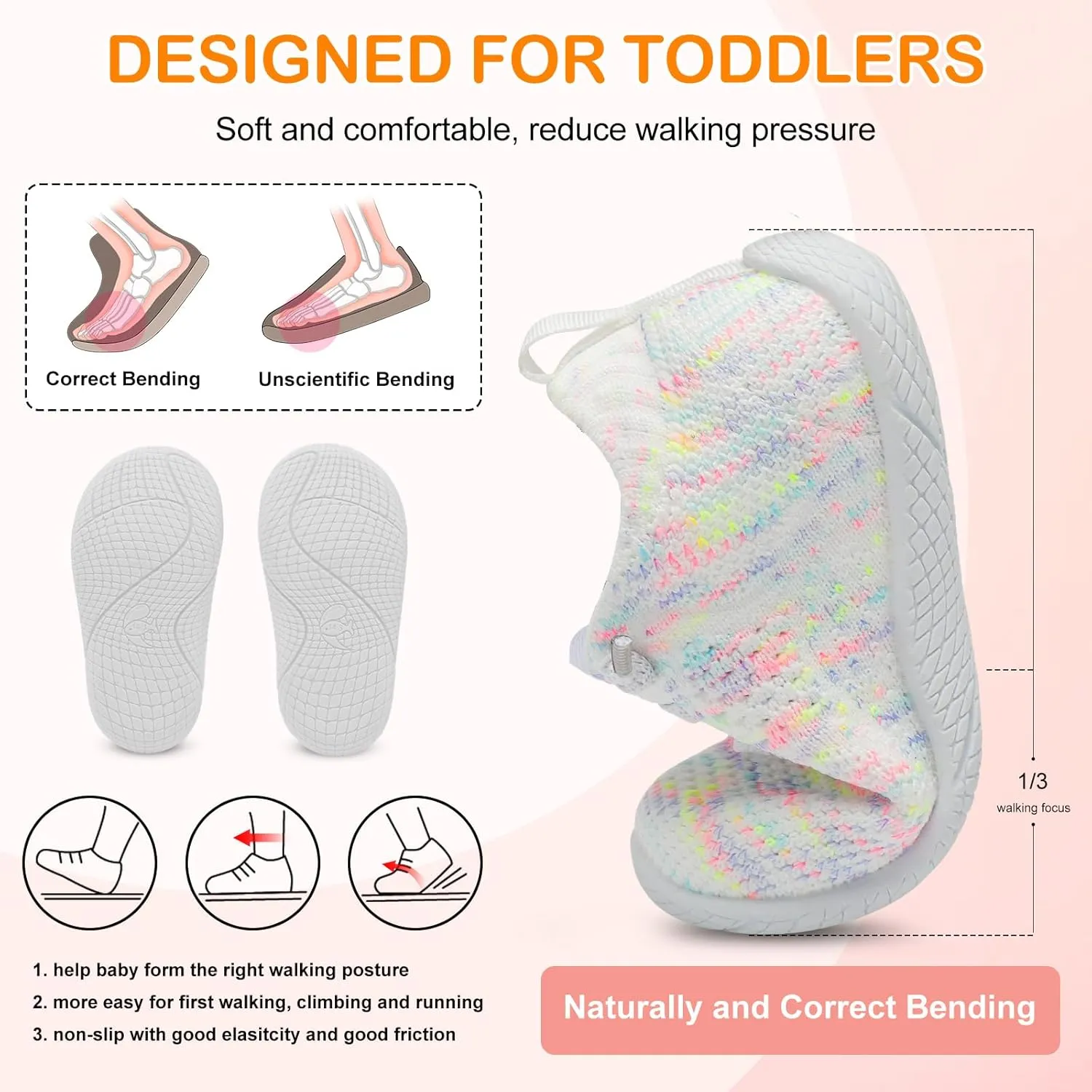 L-RUN Toddler Boys Girls Tennis Shoes Breathable Comfortable Barefoot Wide Summer School Walking Sneakers Baby First Walking Shoes