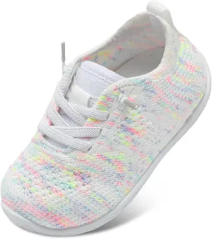 L-RUN Toddler Boys Girls Tennis Shoes Breathable Comfortable Barefoot Wide Summer School Walking Sneakers Baby First Walking Shoes