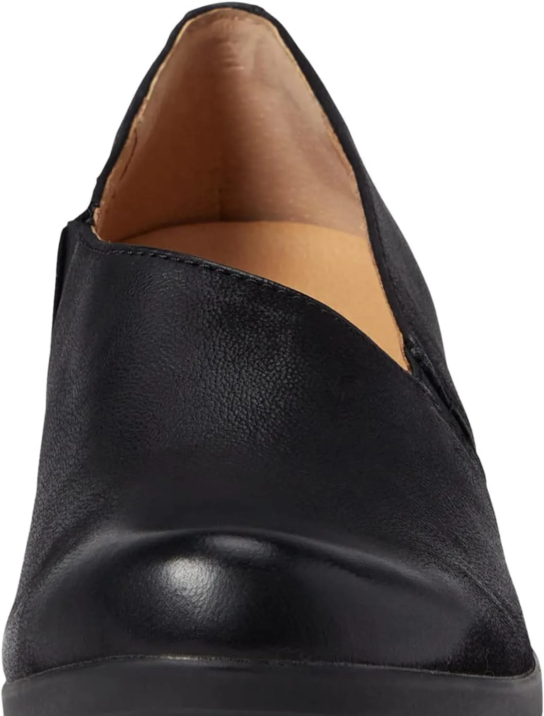 LEHOOR Women Low Chunky Heel Loafers Round Toe Slip On Loafer Pumps Comfortable 2 inch Mid Block Heel Dress Shoes Matte Leather Elastic Closed Toe Oxford Loafers Work Basic Shoes Retro 4-11 M US