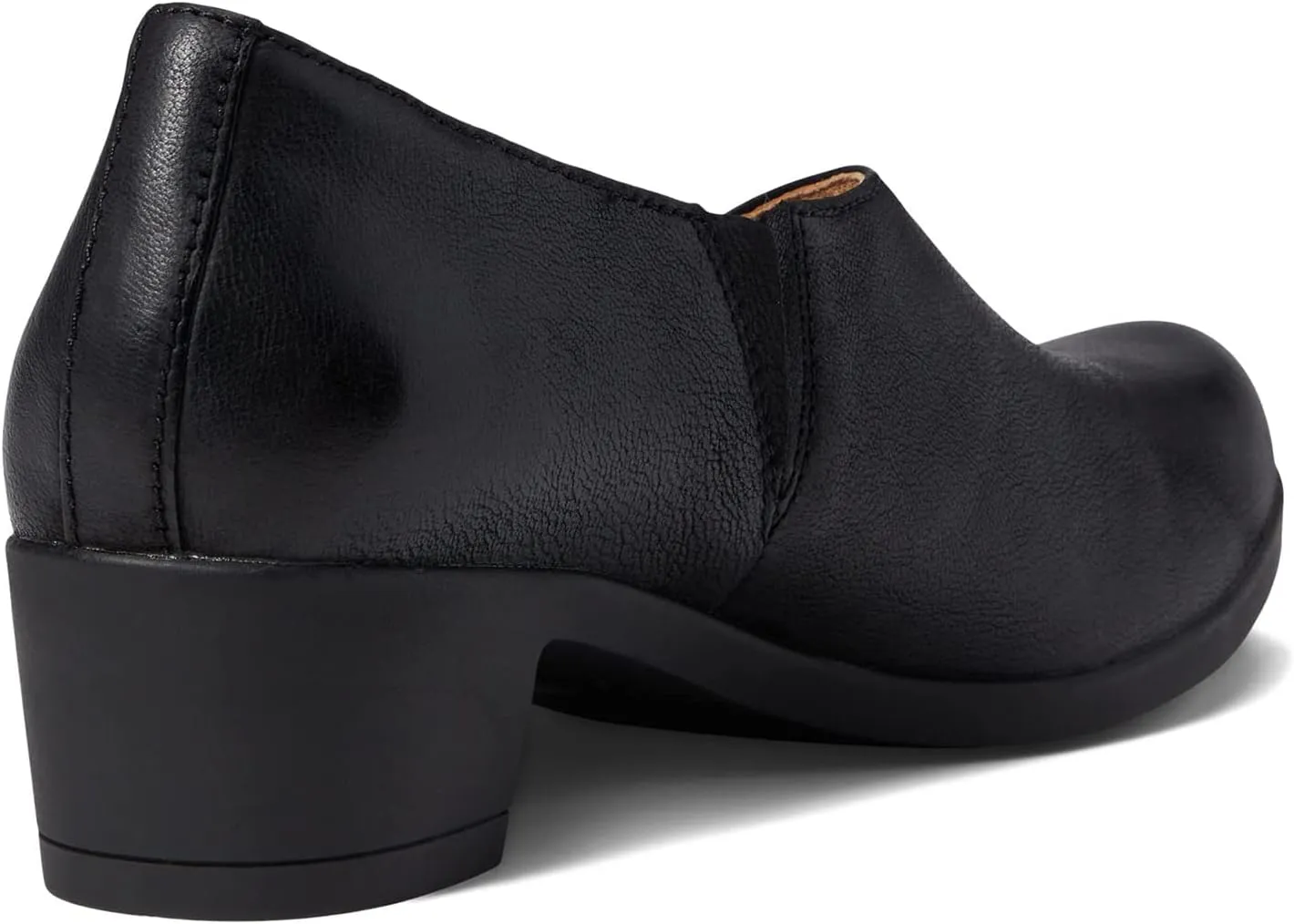 LEHOOR Women Low Chunky Heel Loafers Round Toe Slip On Loafer Pumps Comfortable 2 inch Mid Block Heel Dress Shoes Matte Leather Elastic Closed Toe Oxford Loafers Work Basic Shoes Retro 4-11 M US
