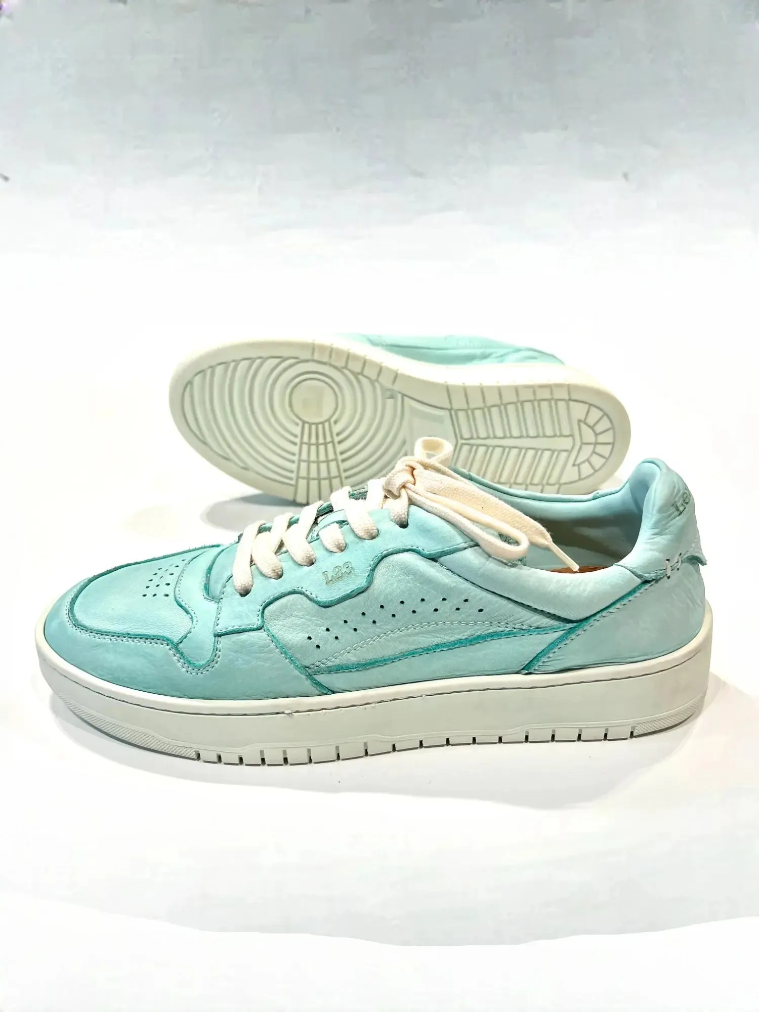 Lemargo, Jannik Sneaker, Hirschleder, Gummisohle, diamante mintgrün
