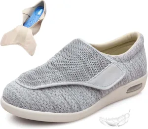 Lightweight Walking Sneakers,Diabetic Edema Plantar Fasciitis Arthritis Swollen Feet Fattening and Widening Elderly Shoes Men 9/Women 10