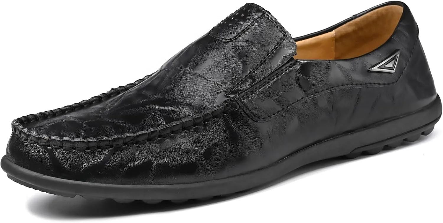 Loafer Premium Genuine Leather Men's Casual Shoes Slip On Mens Driving Penny Loafers for Men Lightweight Breathable