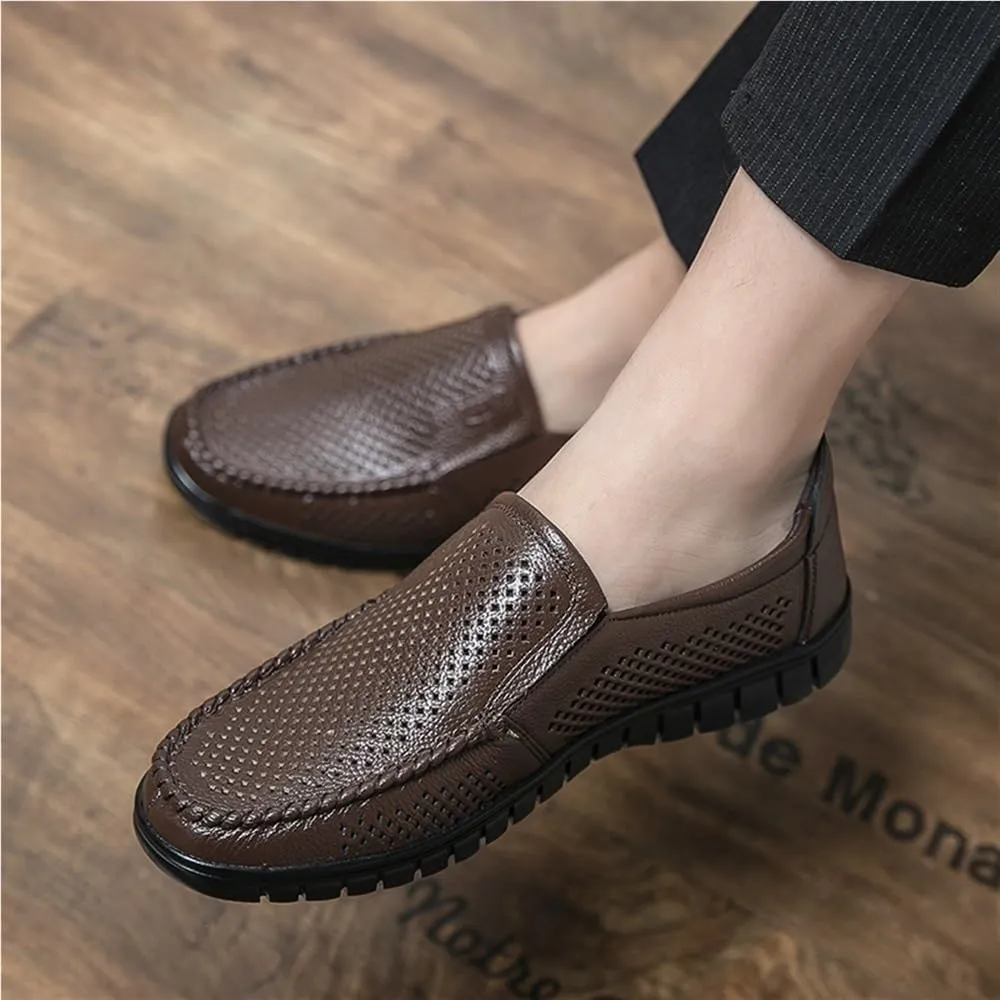 Loafers for Men Breathable Lightweight Loafer Shoes Leather Resistant Anti-Slip Lightweight Classic Slip-on