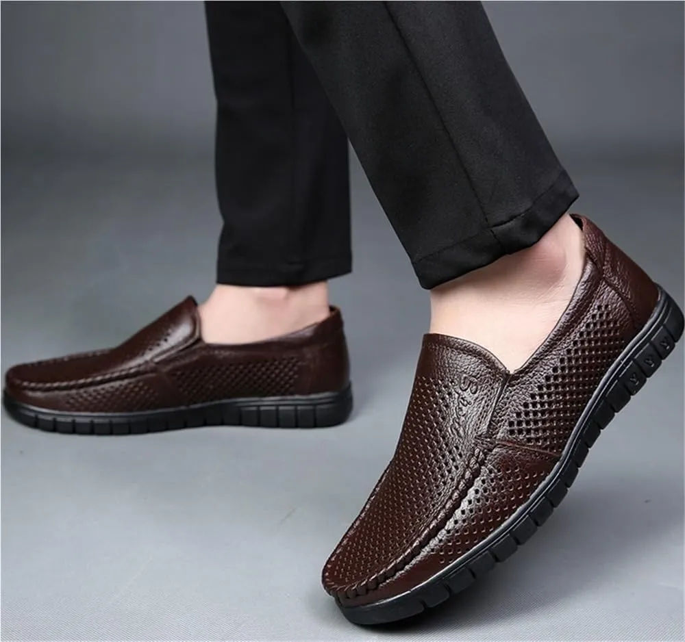 Loafers for Men Breathable Lightweight Loafer Shoes Leather Resistant Anti-Slip Lightweight Classic Slip-on