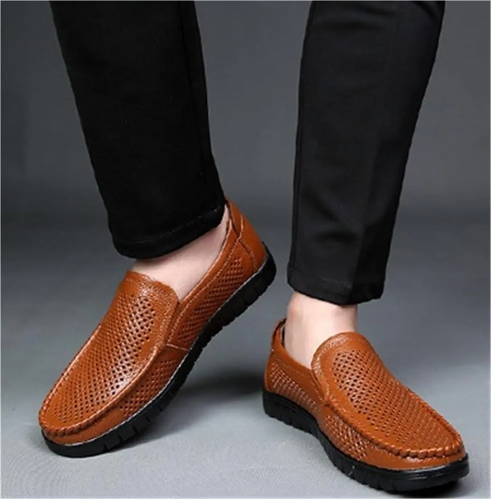 Loafers for Men Breathable Lightweight Loafer Shoes Leather Resistant Anti-Slip Lightweight Classic Slip-on