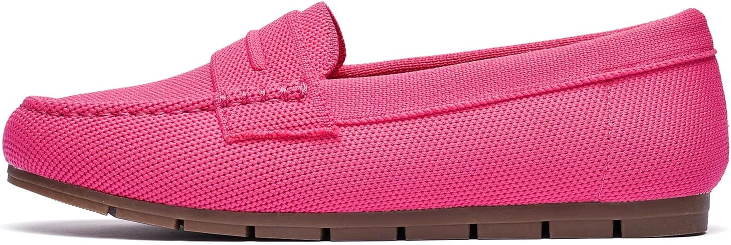 Loafers for Women Comfortable Dressy Casual Work Flats Lightweight & Breathable Slip On Walking Shoes Knit