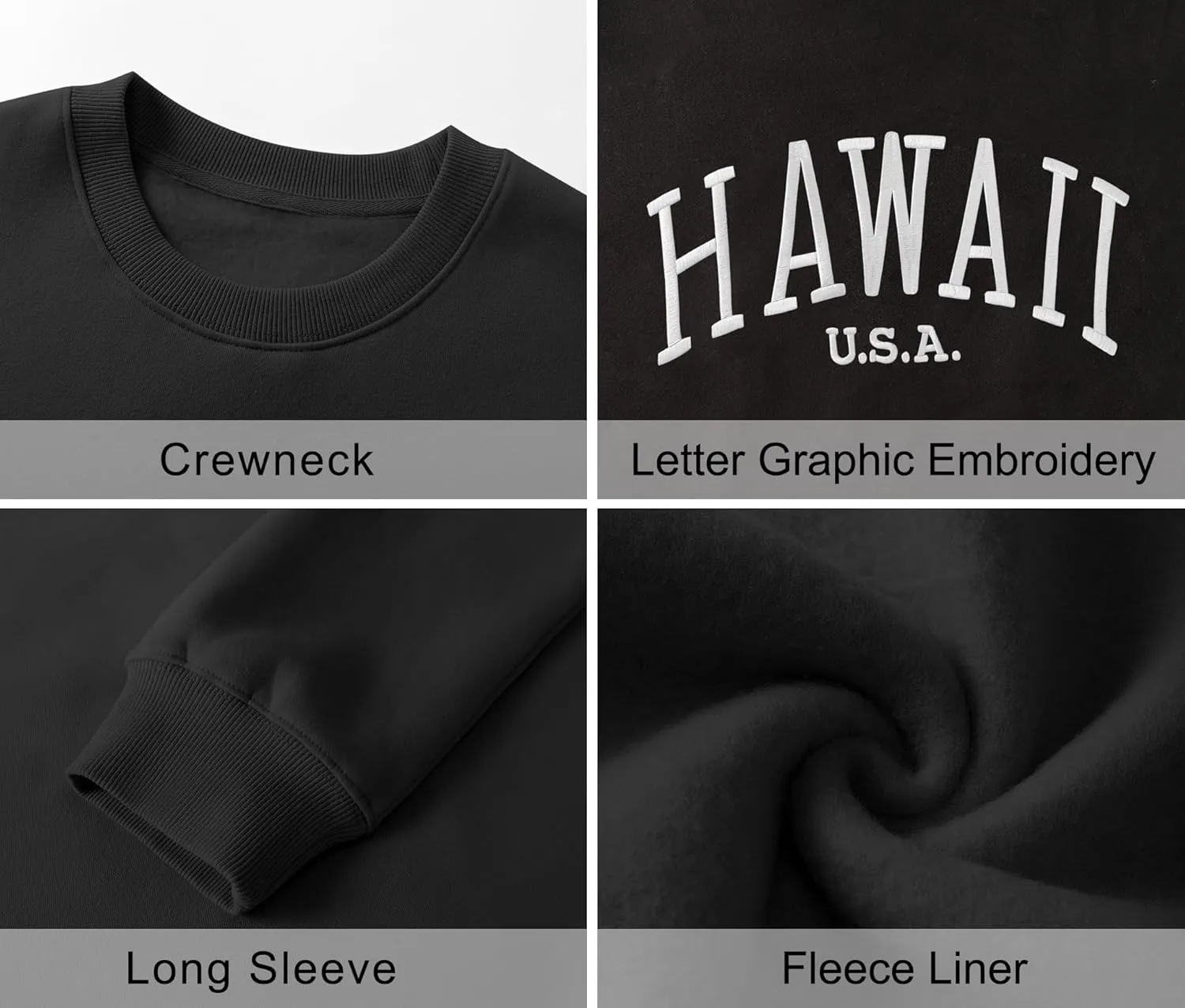 LOMON Oversized Sweatshirt for Women Crewneck Long Sleeve Casual Fleece Tops Graphic Hoodies Pullover Sweater